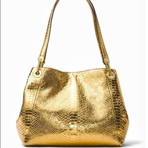 Michael Kors ⚜️ Raven snake embossed leather tote